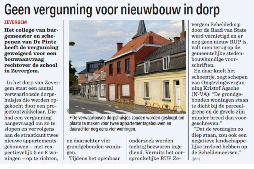 Krantenartikel Dorp